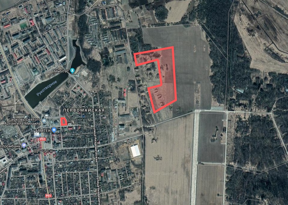 Для размещения объекта производственно-складского назначения на территории бывшего аэродрома в районе города Щучина_1